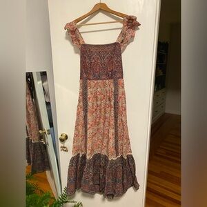 Haute Hippie Floral Maxi Dress in Blue and Red